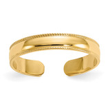 Image of 14K Yellow Gold Milgrain Adjustable Toe Ring