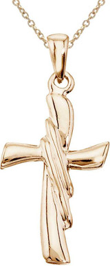 Image of 14K Yellow Gold Modern Cross Pendant (Chain NOT included)