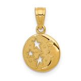 Image of 14K Yellow Gold Moon & Stars Pendant