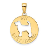 Image of 14K Yellow Gold My Best Friend w/ Dog Pendant