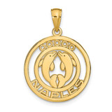Image of 14K Yellow Gold Naples Dolphins Pendant