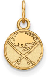 Image of 14K Yellow Gold NHL Buffalo Sabres X-Small Pendant by LogoArt