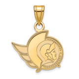 14K Yellow Gold NHL Ottawa Senators Small Pendant by LogoArt