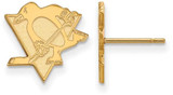 Image of 14K Yellow Gold NHL Pittsburgh Penguins Small Post Earrings by LogoArt