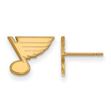 14K Yellow Gold NHL St. Louis Blues X-Small Post Earrings by LogoArt