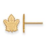 14K Yellow Gold NHL Toronto Maple Leafs X-Small Post Earrings by LogoArt