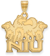 Image of 14K Yellow Gold Northern Illinois University Large Pendant by LogoArt (4Y020NIU)