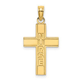 Image of 14K Yellow Gold Nurse Cross Pendant