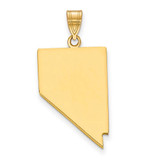 Image of 14K Yellow Gold NV State Pendant