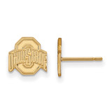 14K Yellow Gold Ohio State University X-Small Post Earrings by LogoArt 4Y008OSU