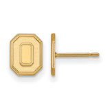 14K Yellow Gold Ohio State University X-Small Post Earrings by LogoArt 4Y051OSU