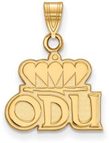 Image of 14K Yellow Gold Old Dominion University Small Pendant by LogoArt (4Y019ODU)