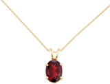 Image of 14K Yellow Gold Oval Garnet Pendant (Chain NOT included) P8018-01