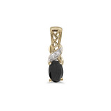 Image of 14k Yellow Gold Oval Onyx And Diamond Pendant (Chain NOT included) (CM-P2584X-OX)