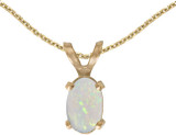 Image of 14k Yellow Gold Oval Opal Pendant (Chain NOT included)