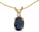 Image of 14k Yellow Gold Oval Peridot And Diamond Pendant (Chain NOT included) (CM-P6411X-08)