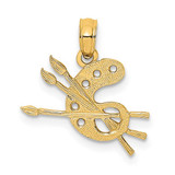 Image of 14K Yellow Gold Paint Pallet Pendant