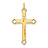 Image of 14k Yellow Gold Personalized Cross Charm