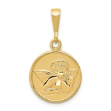 Image of 14K Yellow Gold Polished & Satin St. Raphael Angel Pendant