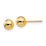 Image of 5mm 14K Yellow Gold Polished 5mm Ball Stud Post Earrings
