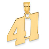 Image of 14K Yellow Gold Polished Block Number 41 Pendant