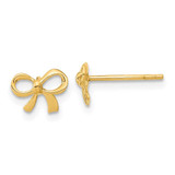 Image of 6mm 14K Yellow Gold Polished Bow Stud Post Earrings TF1271