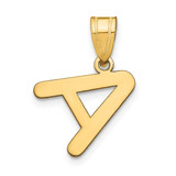 Image of 14K Yellow Gold Polished Bubble Letter A Initial Pendant
