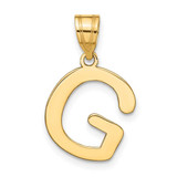 Image of 14K Yellow Gold Polished Bubble Letter G Initial Pendant