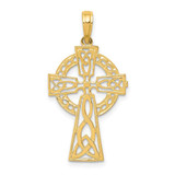Image of 14K Yellow Gold Polished Celtic Cross Pendant D4446