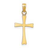 Image of 14K Yellow Gold Polished Cross Pendant K8481