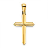 Image of 14K Yellow Gold Polished Cross Pendant K8501