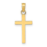 Image of 14K Yellow Gold Polished Cross Pendant K9578