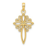 Image of 14K Yellow Gold Polished Cross Pendant K9827