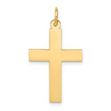 Image of 14K Yellow Gold Polished Cross Pendant REL76