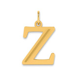 Image of 14K Yellow Gold Polished Etched Letter Z Initial Pendant