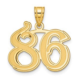 Image of 14K Yellow Gold Polished Etched Number 86 Pendant