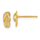 Image of 9mm 14K Yellow Gold Polished Flip Flop Stud Post Earrings
