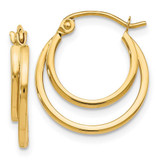 Image of 17mm 14K Yellow Gold Polished Hinged Hoop Earrings 46D