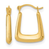 Image of 15.3mm 14K Yellow Gold Polished Hollow Fancy Hoop Earrings