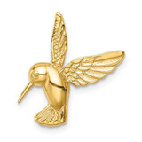 Image of 14k Yellow Gold Polished Hummingbird Slide Pendant