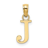 Image of 14K Yellow Gold Polished J Block Initial Pendant