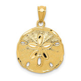 Image of 14K Yellow Gold Polished Large Sand Dollar Pendant