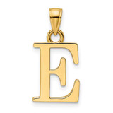 Image of 14K Yellow Gold Polished Letter E Pendant