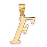 Image of 14K Yellow Gold Polished Letter F Initial Pendant