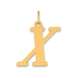 Image of 14K Yellow Gold Polished Letter X Initial Pendant