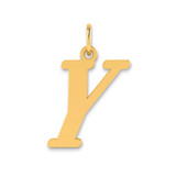 Image of 14K Yellow Gold Polished Letter Y Initial Pendant