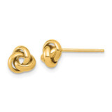 Image of 6.8mm 14K Yellow Gold Polished Love Knot Stud Post Earrings TL1047
