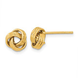 Image of 8mm 14K Yellow Gold Polished Love Knot Stud Post Earrings TL1052
