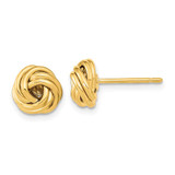 Image of 9mm 14K Yellow Gold Polished Love Knot Stud Post Earrings TL1123