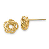 Image of 8mm 14K Yellow Gold Polished Love Knot Stud Post Earrings Z668